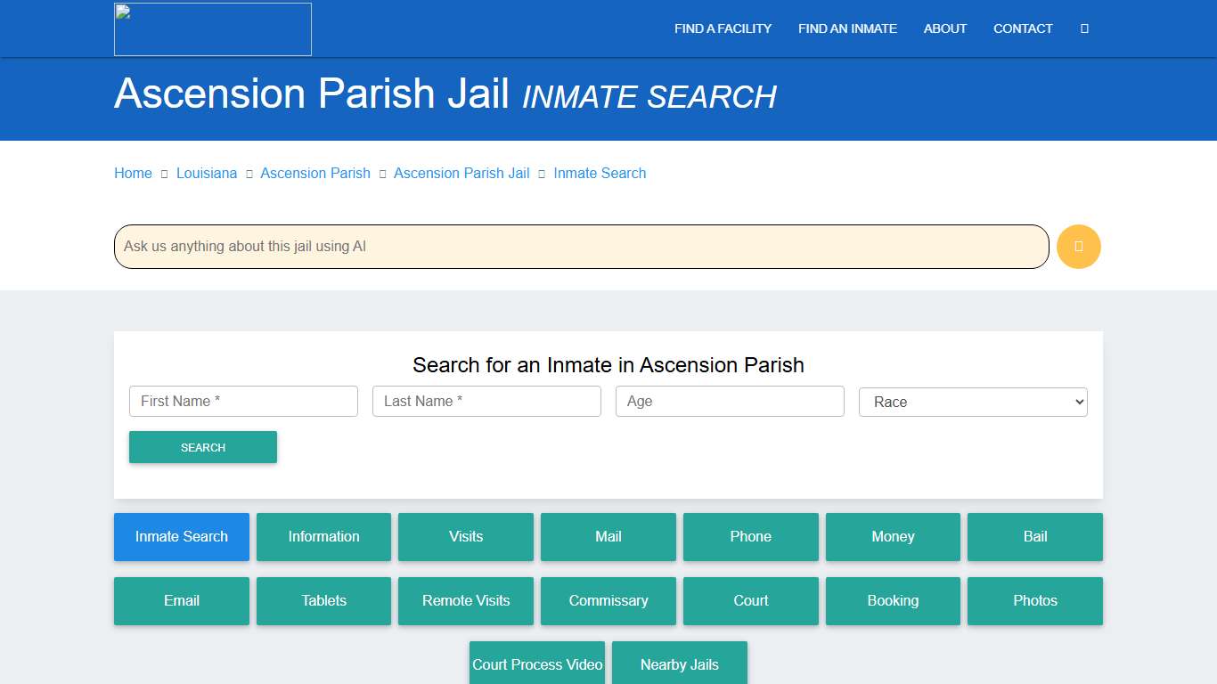 Ascension Parish Inmate Search & Roster Find Inmates LA